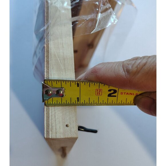 Wooden Merry Christmas Sign Red Snowy Tree Stackable Panels Holiday Cheer Decor - Picture 16 of 16